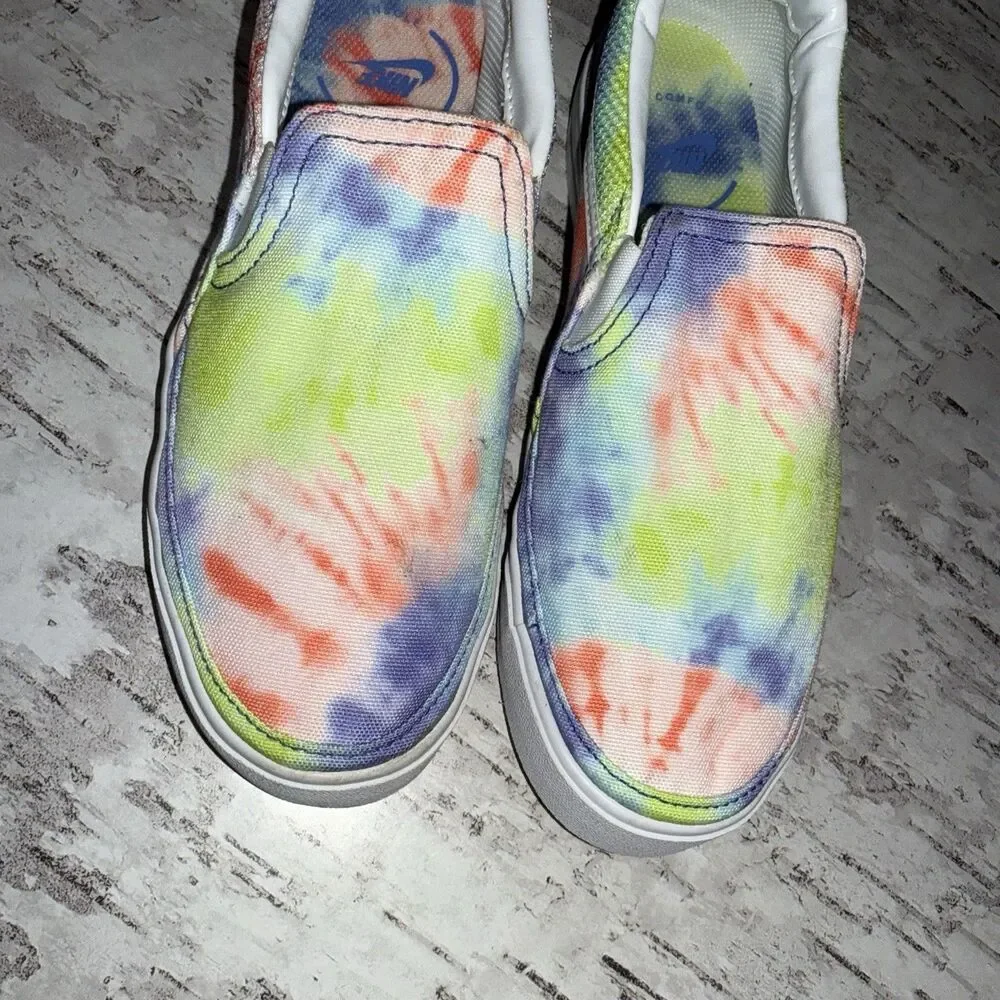 Women Nike Court Legacy Slip-on Shoes 6.5 Multicolor Tie Dye CZ1752-900